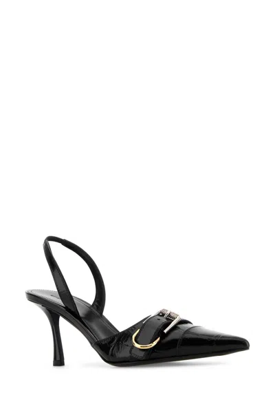 Givenchy Voyou Buckled Textured-leather Slingback Pumps