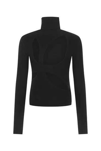 Givenchy Cutout Stretch-jersey Turtleneck Top In Black
