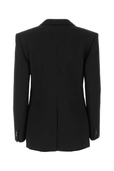 Givenchy Structured Wool Blend Blazer With Padded Shoulders