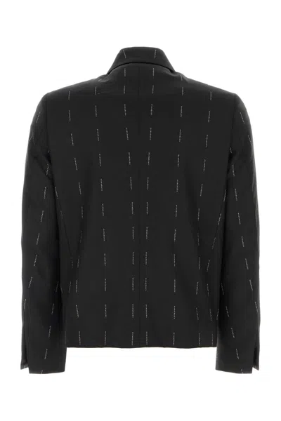 Givenchy Wool Blazer With All-over Logo Print