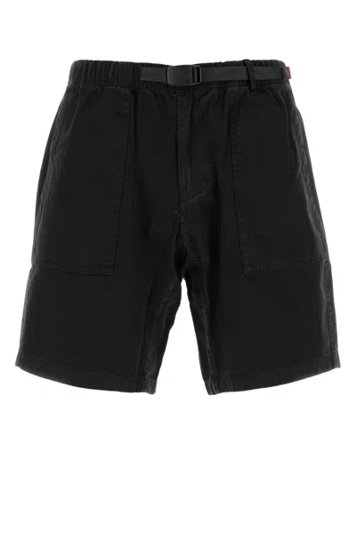 Gramicci Black Cotton Ridge Bermuda Shorts