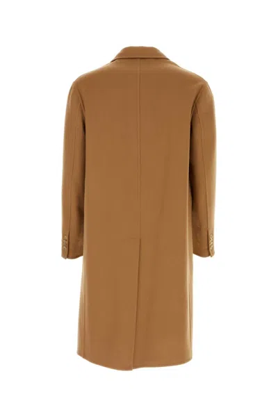 Gucci Blend Wool Coat Notch Lapel In Exotic