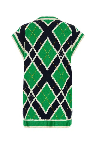Gucci G V-neck Embroidered Cotton Knit