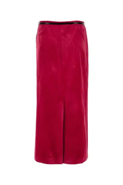 Gucci Gonna In Velluto Fucsia Donna