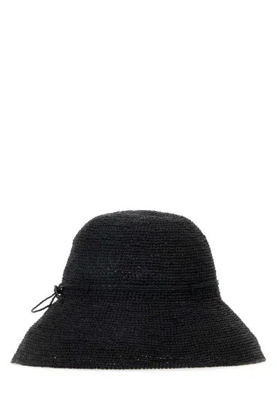 Helen Kaminski Black Raffia Provence Hat