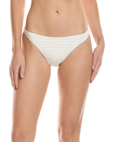 Solid & Striped The Odessa Metallic Stretch-jacquard Low-rise Bikini Briefs In White