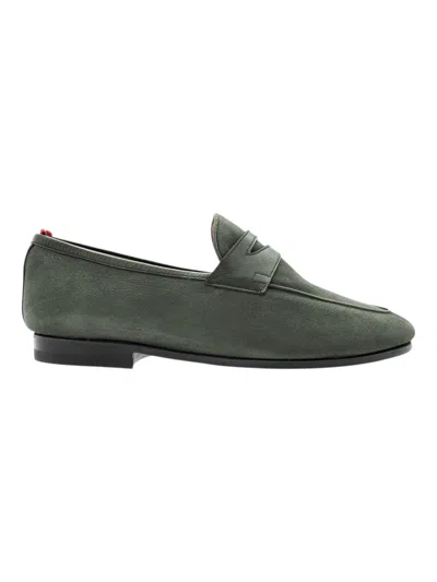 Bally Plumy 6237975 Men's Agata Calf Nubuck Grained Leather Loafers In Grey