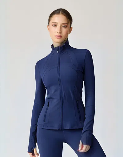 Ava Active Hera Zip Up Jacket In Blue