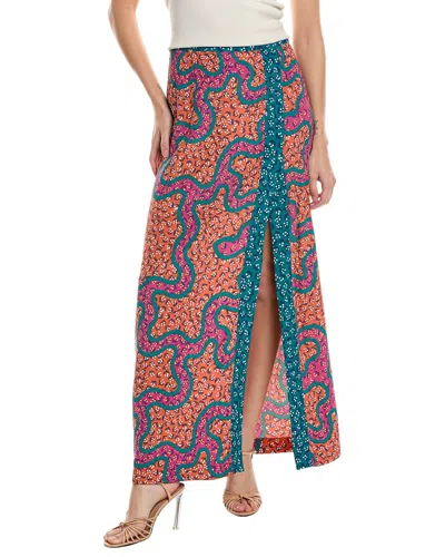 Diane Von Furstenberg Latrice Graphic-print Maxi Skirt In Orange