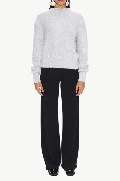 Simon Miller Oko Metallic Knit Sweater In Satellite Silver