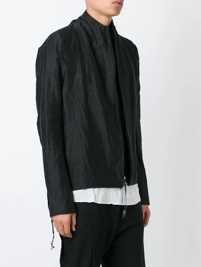 Shop Cedric Jacquemyn Short Zipper Back Jacket In Black