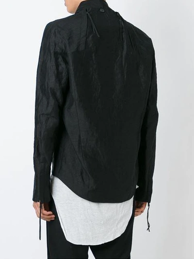 Shop Cedric Jacquemyn Short Zipper Back Jacket In Black