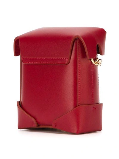 Manu Atelier Red Pristine Leather Cross Body Bag | ModeSens
