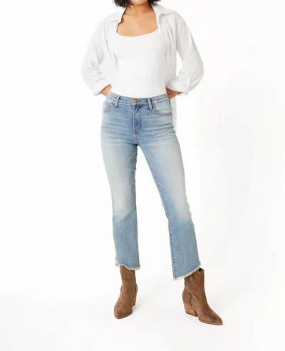 Level99 Adrian Kick Flare Jean In Vintage Blue In Blue