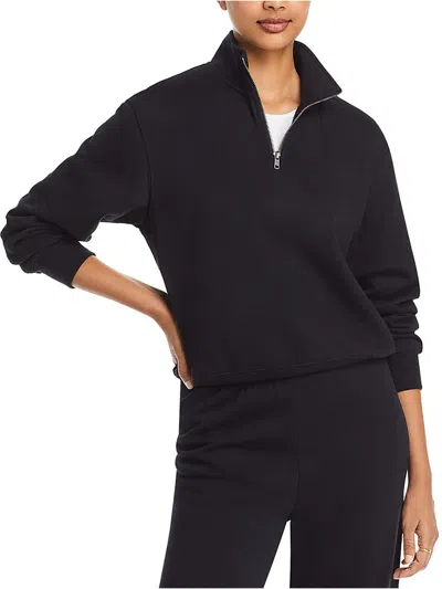 Z Supply Womens Half Zip Warm Pullover Sweater In Black