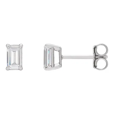 Diamond2deal 14k White Gold 1 1/2ct Lab-grown Diamond Earrings Clarity Si, Color G-h In White