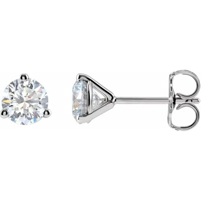 Diamond2deal 14k Gold 1ct Lab-grown Diamond Stud Earrings Clarity Vs, Color F-g In White