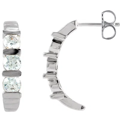 Diamond2deal 14k Gold 1 3/8ct Lab-grown Diamond Earrings Clarity Si, Color G-h In White