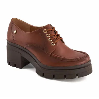 Andrea Women's Heeled Oxfords In Brown In Brown