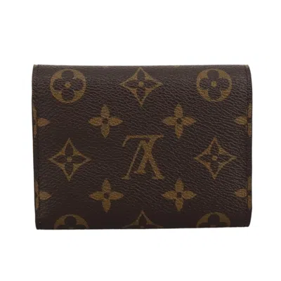 Pre-owned Louis Vuitton Portefeuille Victorine Brown Canvas Wallet  ()