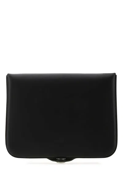 Apc A.p.c. Black Leather Card Holder