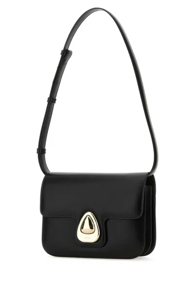 Apc A.p.c. Black Leather Small Astra Crossbody Bag