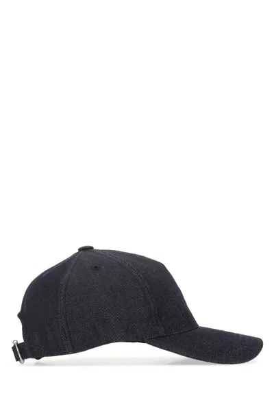 Apc Visor Cap In Textured Denim Blend