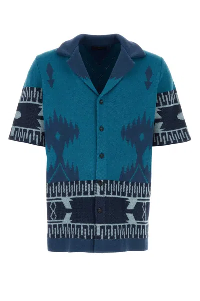 Alanui Camicia In Cotone Ricamato Uomo