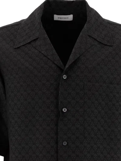 Alexander Mcqueen Black Cross-bar Chain Shirt