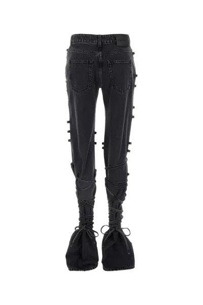 Alexander Mcqueen Mcqueen Wrapped Asymmetric Waist Jeans