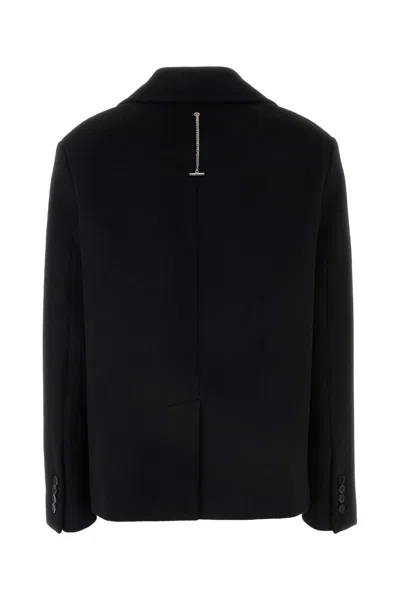 Alexander Mcqueen Black Felt Coat