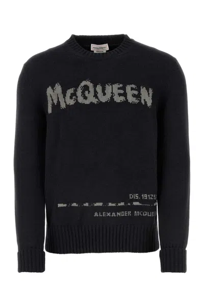 Alexander Mcqueen Pullover Girocollo Mcqueen Graffiti