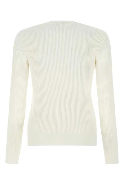 Alexander Mcqueen Women's Ivory Stretch Viscose Sweater