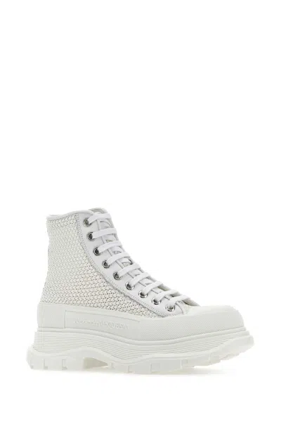 Alexander Mcqueen Tread Slick High-top Sneakers In White