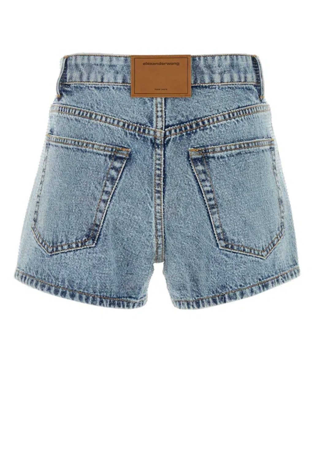 【関税&送料込】Alexander Wang Denim Shorts With Crystals Alexander Wang Denim Shorts With Crystals In Blue | ModeSens