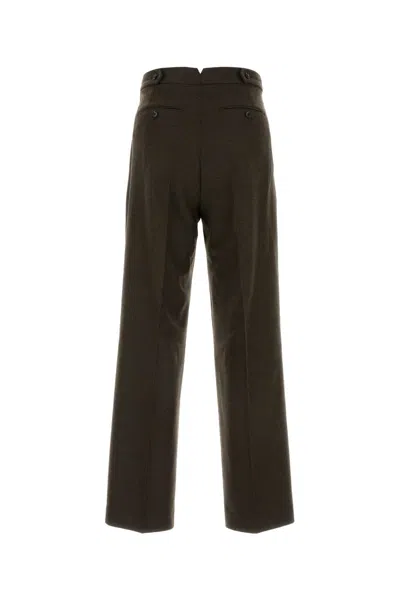 Ami Alexandre Mattiussi Wool Pant With Pleated Front And Belt Loops