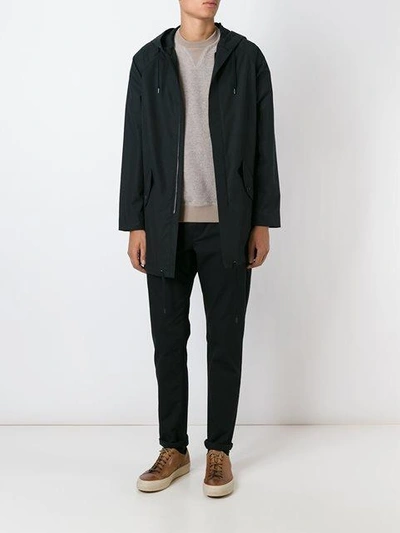 Shop A Kind Of Guise Zipped Hooded Jacket In Black