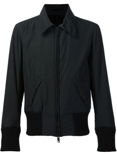 Shop Ann Demeulemeester Grise Zipped Shirt Jacket - Black