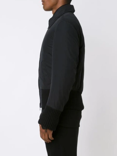 Shop Ann Demeulemeester Grise Zipped Shirt Jacket - Black