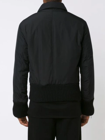 Shop Ann Demeulemeester Grise Zipped Shirt Jacket - Black