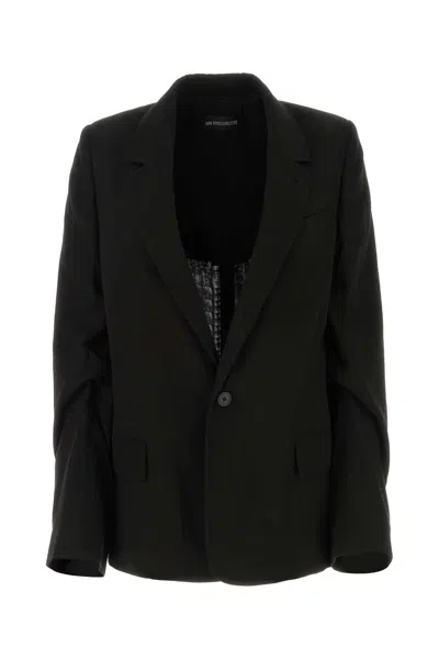 Ann Demeulemeester Black Sigle Breasted Blazer