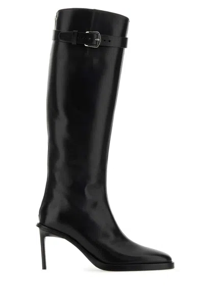 Ann Demeulemeester Edmunda Buckled Leather Knee Boots
