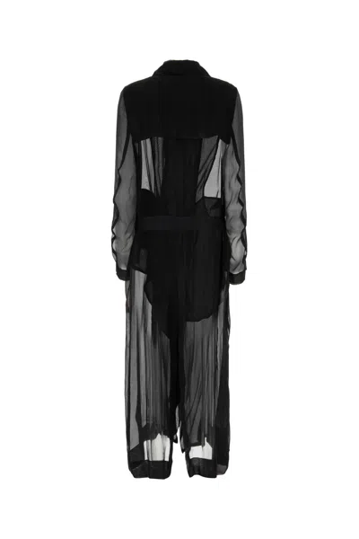 Ann Demeulemeester Georgine Trench With Back Slit And Detachable Belt