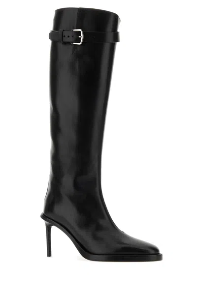 Ann Demeulemeester Edmunda Buckled Leather Knee Boots