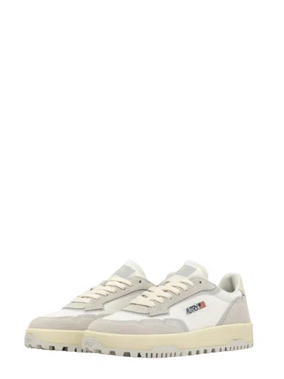 Autry Marshmallow And White Mesh And Suede Wildpace Low Sneakers