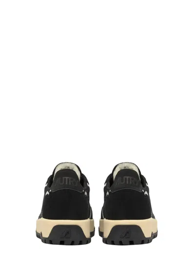 Autry Wildpace Nubuck And Rubber-trimmed Suede And Mesh Sneakers In Black
