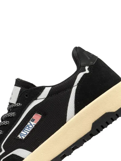 Autry Wildpace Nubuck And Rubber-trimmed Suede And Mesh Sneakers In Black