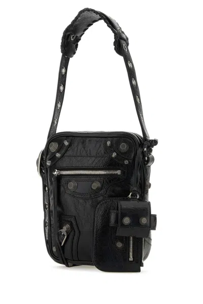 Balenciaga Le Cagole Embellished Textured-leather Messenger Bag