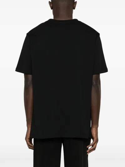 Balmain Noir Blanc Cotton T-shirts And Polos