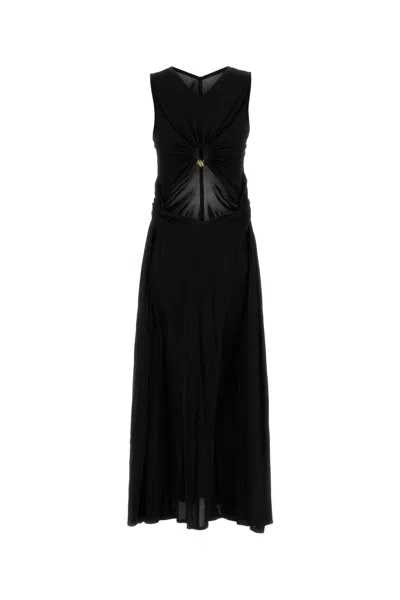 Bottega Veneta Long Dress In Viscose Jersey With Knot Ring